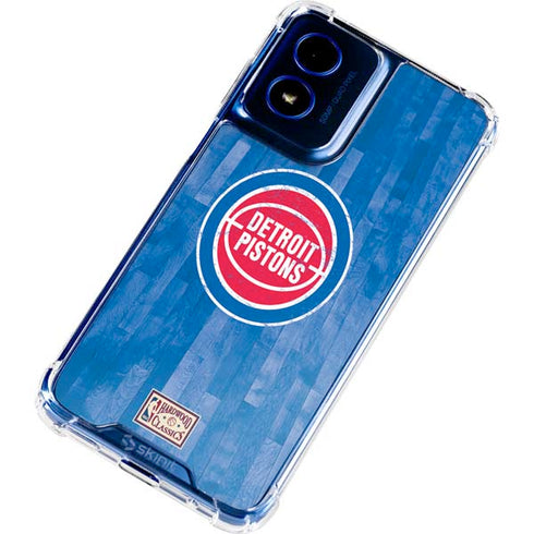 NBA Detroit Pistons Hardwood Classics Moto G 5G (2024) Clear Case